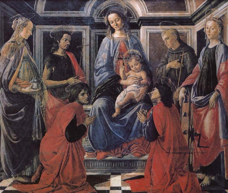 Sandro Botticelli Son with the people of Our Lady of Latter-day Saints Norge oil painting art